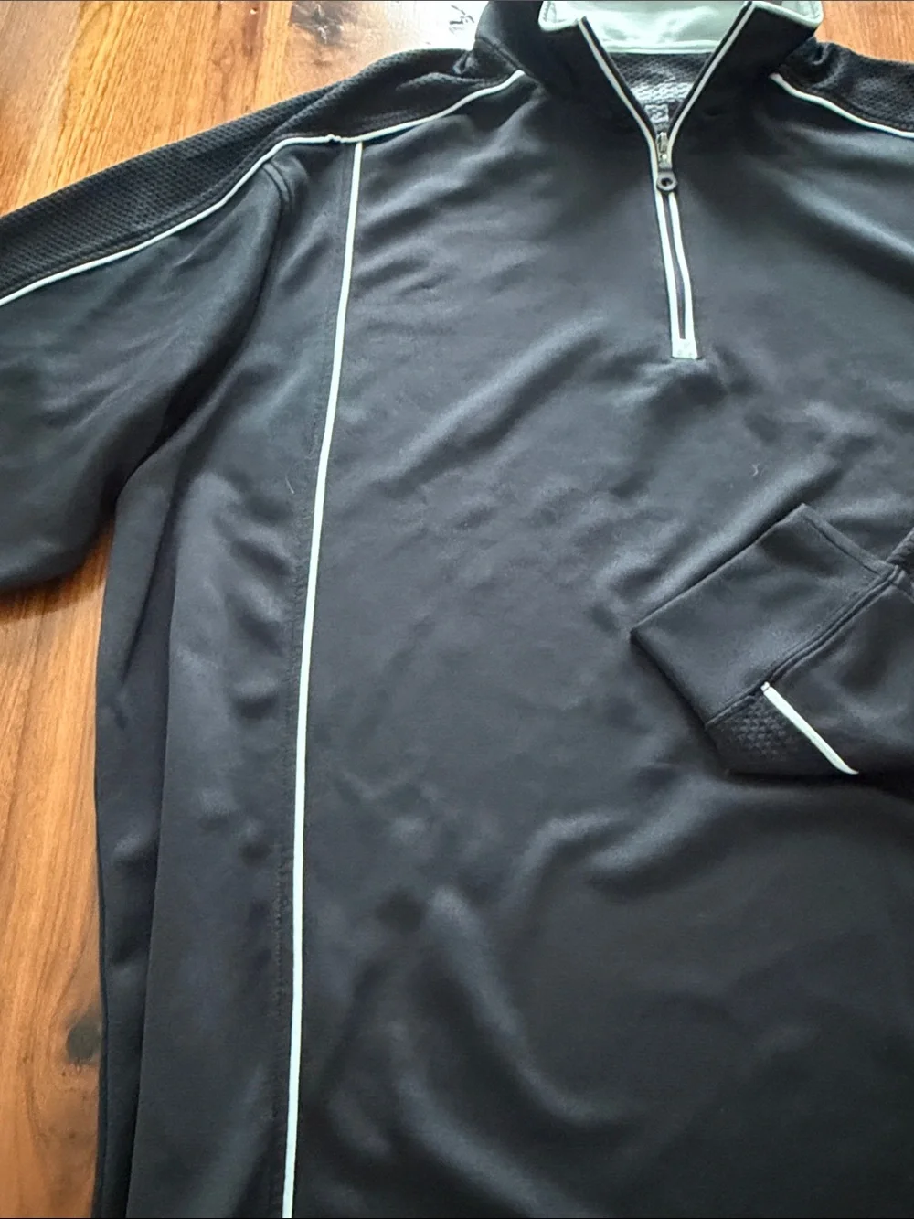 Men's Black Quarter-Zip Performance top